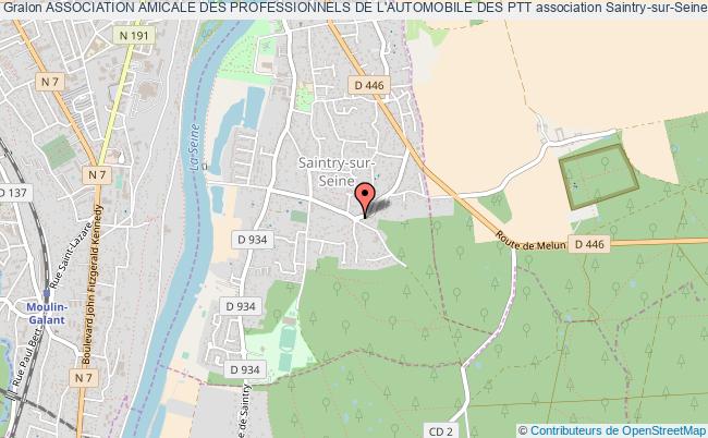 plan association Association Amicale Des Professionnels De L'automobile Des Ptt Saintry-sur-Seine