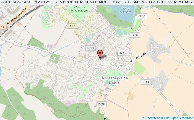 plan association Association Amicale Des PropriÉtaires De Mobil-home Du Camping "les GenÊts" (a.a.p.m.c.g.) Le    Mesnil-Saint-Denis