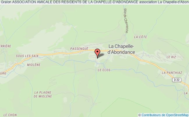 plan association Association Amicale Des Residents De La Chapelle-d'abondance Chapelle-d'Abondance