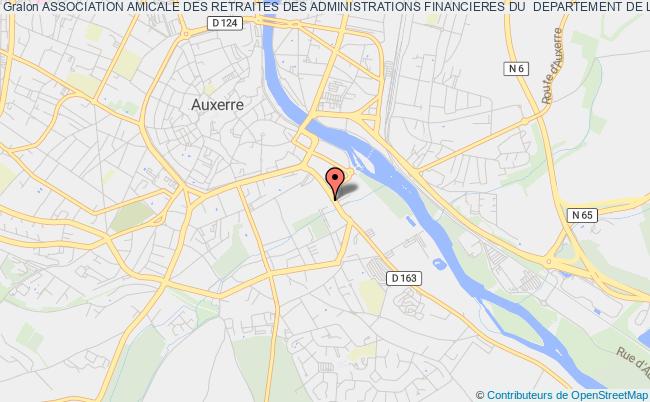 plan association Association Amicale Des Retraites Des Administrations Financieres Du  Departement De L'yonne Auxerre