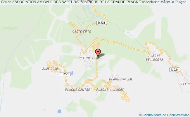 plan association Association Amicale Des Sapeurs Pompiers De La Grande Plagne La Plagne Tarentaise