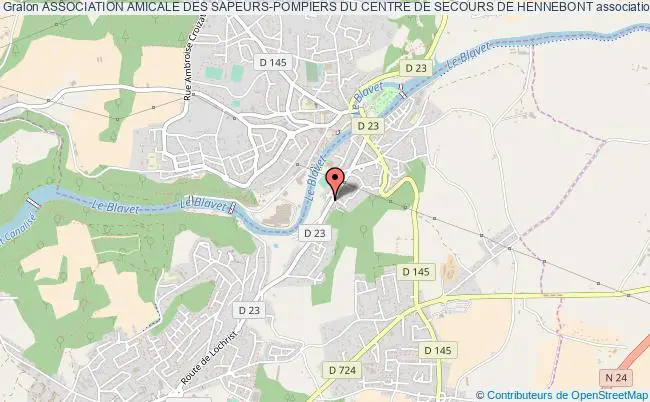 plan association Association Amicale Des Sapeurs-pompiers Du Centre De Secours De Hennebont Hennebont
