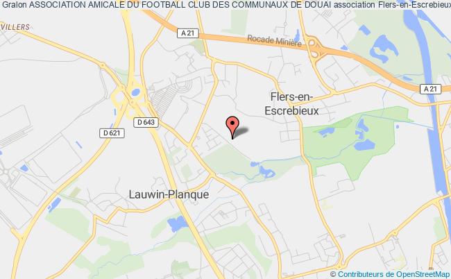 plan association Association Amicale Du Football Club Des Communaux De Douai Flers-en-Escrebieux