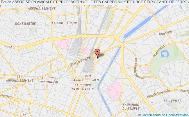 plan association Association Amicale Et Professionnelle Des Cadres Superieurs Et Dirigeants Du Ferroviaire (aapcs) Paris