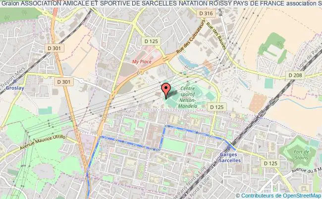 plan association Association Amicale Et Sportive De Sarcelles Natation Roissy Pays De France Sarcelles