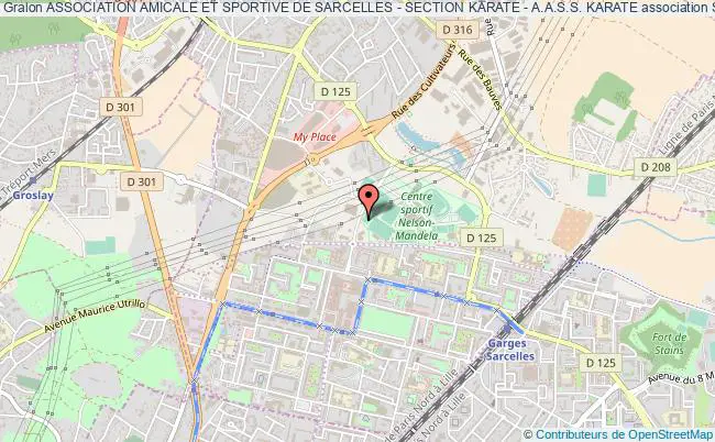 plan association Association Amicale Et Sportive De Sarcelles - Section Karate - A.a.s.s. Karate Sarcelles