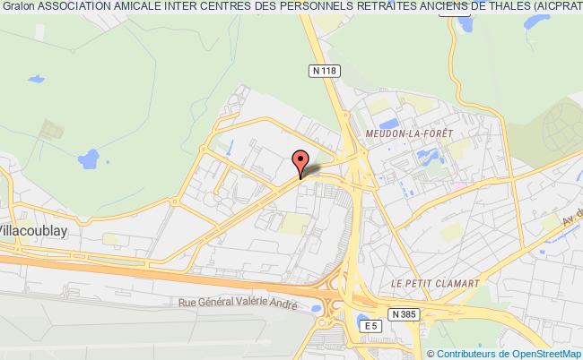 plan association Association Amicale Inter Centres Des Personnels Retraites Anciens De Thales (aicprat) Vélizy-Villacoublay