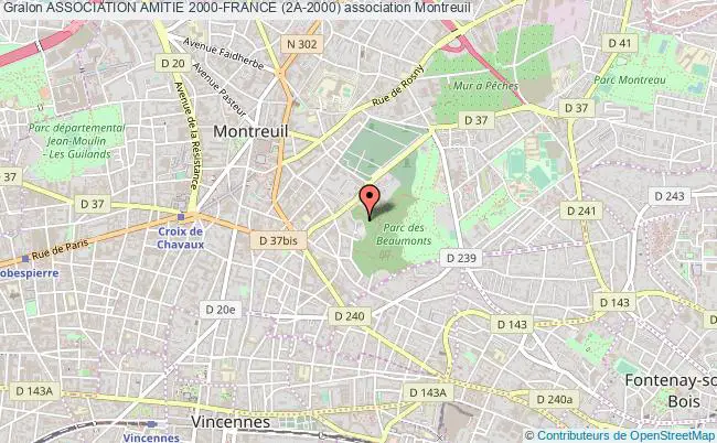 plan association Association Amitie 2000-france (2a-2000) Montreuil