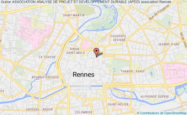 plan association Association Analyse De Projet Et Developpement Durable (apdd) Rennes