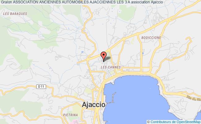 plan association Association Anciennes Automobiles Ajacciennes Les 3 A Ajaccio