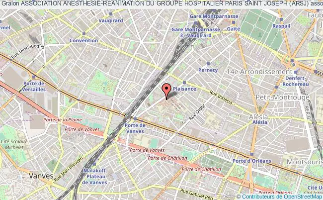 plan association Association Anesthesie-reanimation Du Groupe Hospitalier Paris Saint Joseph (arsj) Paris Cedex 14