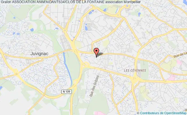 plan association Association Anim'aidants34/clos De La Fontaine Montpellier