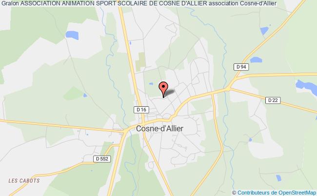 plan association Association Animation Sport Scolaire De Cosne D'allier Cosne-d'Allier