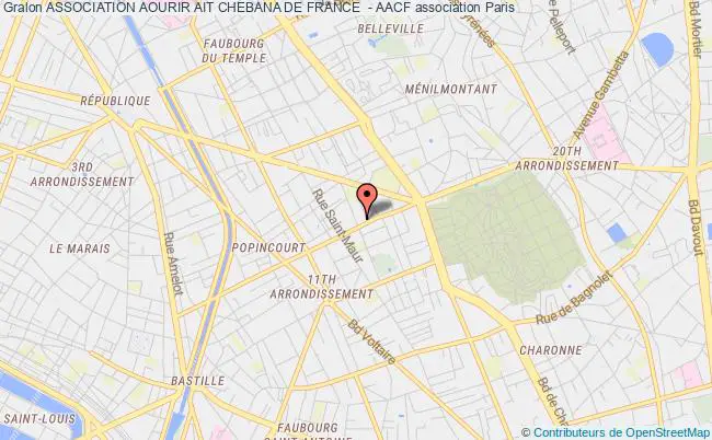 plan association Association Aourir Ait Chebana De France  - Aacf PARIS