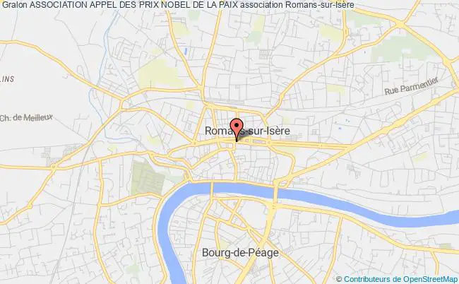 plan association Association Appel Des Prix Nobel De La Paix Romans-sur-Isère