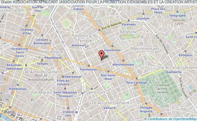 plan association Association Aprecart (association Pour La Promotion D'ensembles Et La Creation Artistique) Paris
