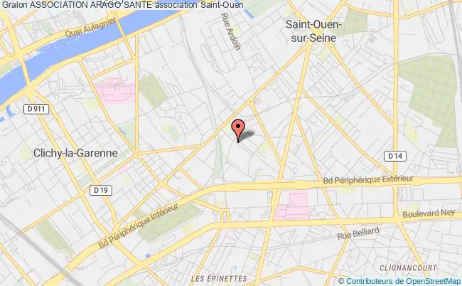 plan association Association Arago Sante Saint-Ouen-sur-Seine