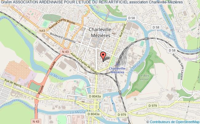plan association Association Ardennaise Pour L'etude Du Rein Artificiel Charleville-Mézières