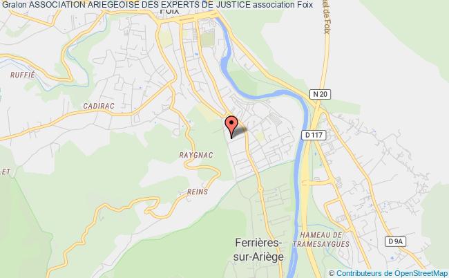 plan association Association Ariegeoise Des Experts De Justice Foix