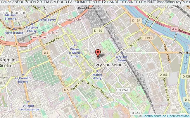 plan association Association Artemisia Pour La Promotion De La Bande Dessinee Feminine Ivry-sur-Seine