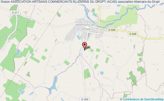 plan association Association Artisans Commercants Allemans Du Dropt (acad) Allemans-du-Dropt