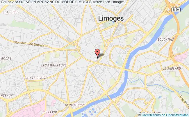 plan association Association Artisans Du Monde Limoges Limoges