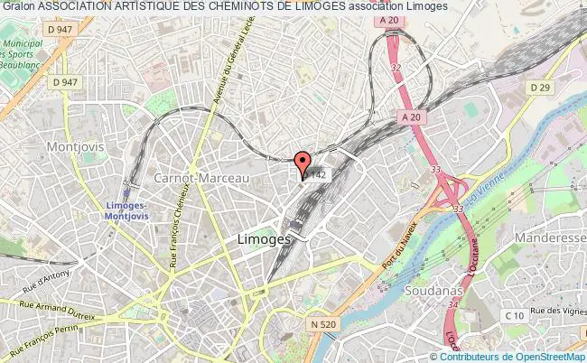plan association Association Artistique Des Cheminots De Limoges Limoges