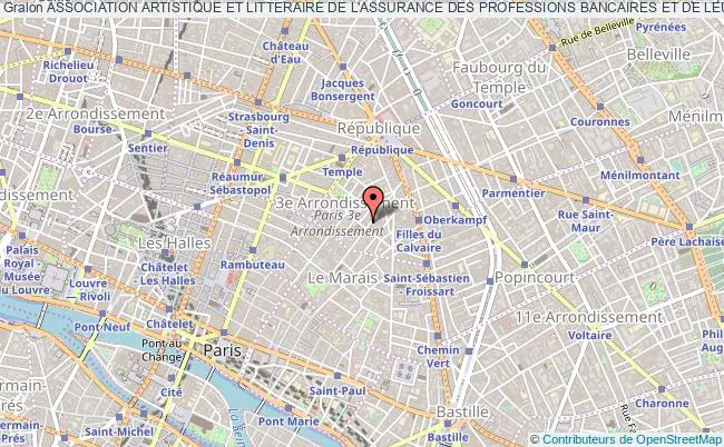 plan association Association Artistique Et Litteraire De L'assurance Des Professions Bancaires Et De Leurs Amis Asala Paris