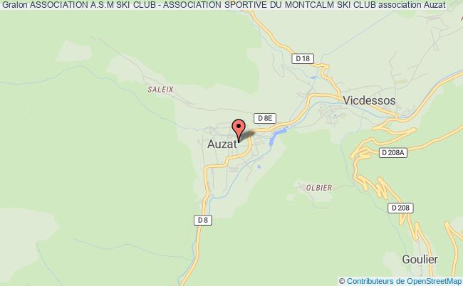 plan association Association A.s.m Ski Club - Association Sportive Du Montcalm Ski Club Auzat