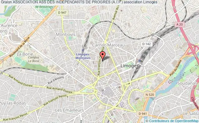 plan association Association Ass Des Independants De Progres (a.i.p.) Limoges