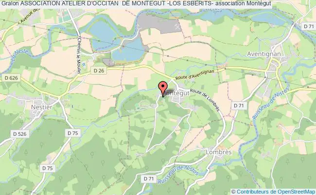 plan association Association Atelier D'occitan  De Montegut -los Esberits- Montégut