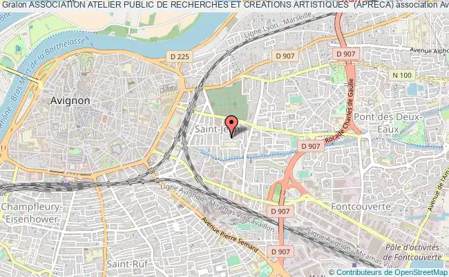 plan association Association Atelier Public De Recherches Et Creations Artistiques  (apreca) Avignon
