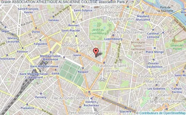 plan association Association Athletique Alsacienne College Paris