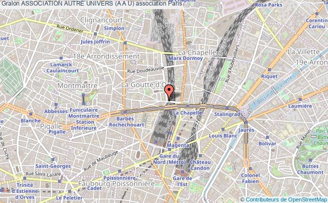 plan association Association Autre Univers (a A U) Paris 18e