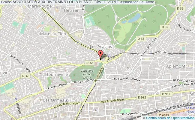 plan association Association Aux Riverains Louis Blanc - Cavee Verte Le    Havre