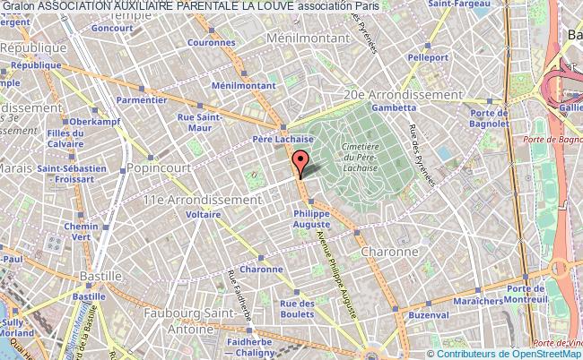 plan association Association Auxiliaire Parentale La Louve Paris 11e