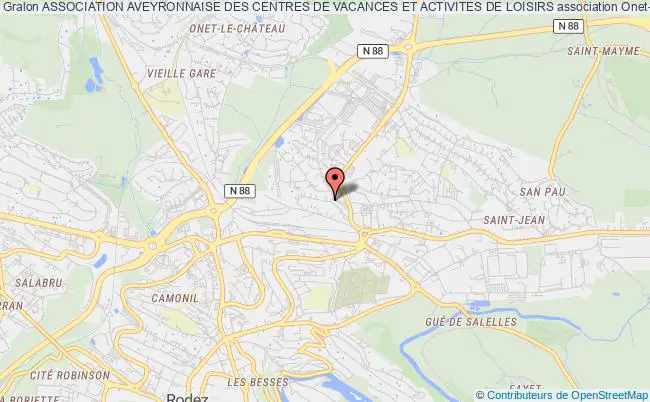 plan association Association Aveyronnaise Des Centres De Vacances Et Activites De Loisirs Onet-le-Château