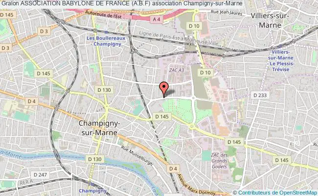 plan association Association Babylone De France (a.b.f) Champigny-sur-Marne