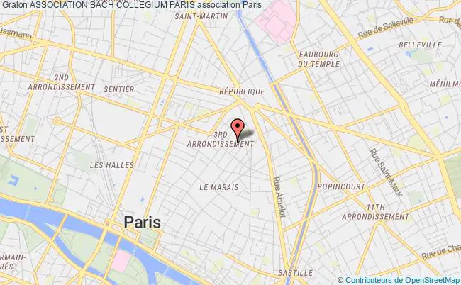 plan association Association Bach Collegium Paris Paris 3e