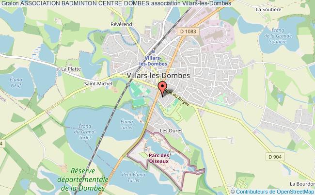 plan association Association Badminton Centre Dombes Villars-les-Dombes