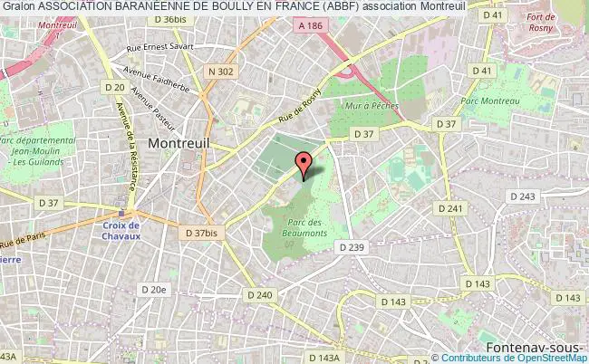 plan association Association BaranÉenne De Boully En France (abbf) Montreuil