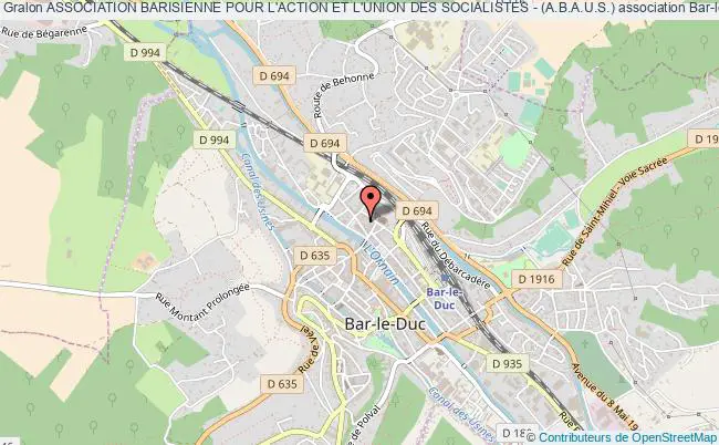plan association Association Barisienne Pour L'action Et L'union Des Socialistes - (a.b.a.u.s.) Bar-le-Duc