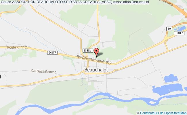 plan association Association Beauchalotoise D'arts Creatifs (abac) Beauchalot