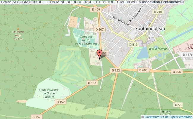 plan association Association Bellifontaine De Recherche Et D'etudes Medicales Fontainebleau