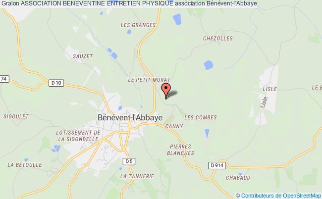 plan association Association Beneventine Entretien Physique Bénévent-l'Abbaye