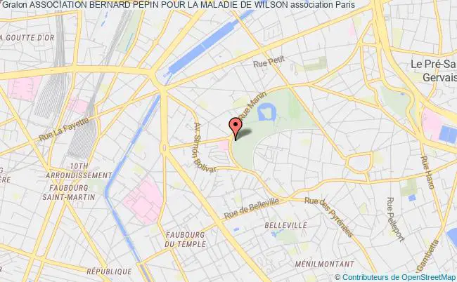 plan association Association Bernard Pepin Pour La Maladie De Wilson Paris 19e