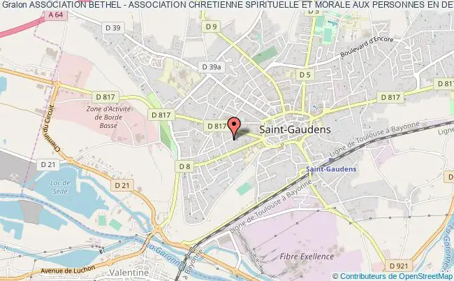 plan association Association Bethel - Association Chretienne Spirituelle Et Morale Aux Personnes En Detresse Saint-Gaudens