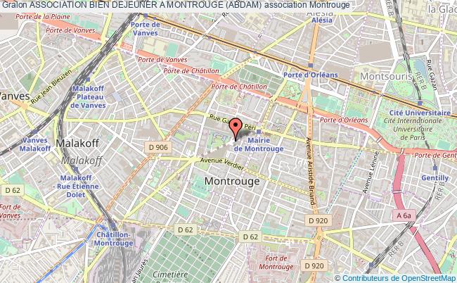 plan association Association Bien Dejeuner A Montrouge (abdam) Montrouge Cédex