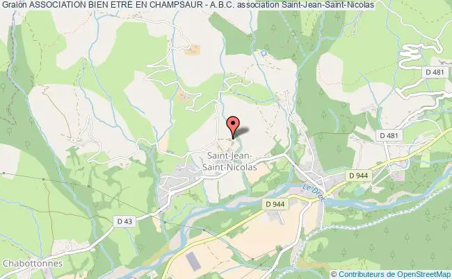 plan association Association Bien Etre En Champsaur - A.b.c. Saint-Jean-Saint-Nicolas