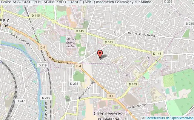 plan association Association Biladjimi Kafo France (abkf) Champigny-sur-Marne